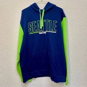 Seattle Seahawks Hoodie Men’s XL Blue & Green NFL Football Pullover Sweatshirt